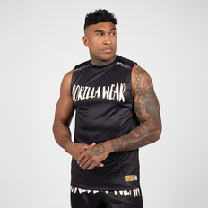 Återvunnet material Linnen Gorilla Wear Clayton Tank Top Kampsport Träningslinne - Black/Gold