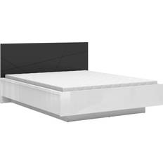 Betten & Matratzen MID.YOU Bett Forn 160x200 cm Schwarz Weiß Rahmenbett