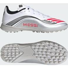 adidas F50 Messi League Turf Boots Kids - Cloud White/Lucid Red/Silver Metallic
