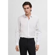 Mango White Shirts Mango Slim-Fit Cotton Poplin Suit Shirt - White