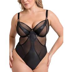 Women Bodysuits Scantilly Curvy Kate Suspense Wired Bodysuit - Black