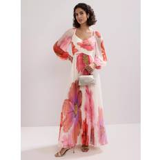Phase Eight Long Dresses Phase Eight Reanna Pleated Floral Maxi Dress - Ivory