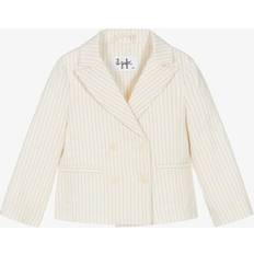 Girls Blazers Children's Clothing il gufo Girls Ivory Pinstripe Blazer