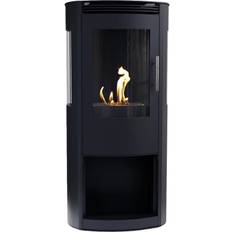 ScandiFlames Lincoln Wood Burning Stove Bioethanol Fire Black