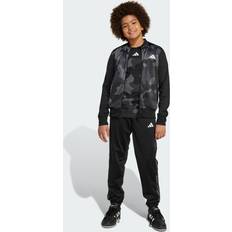 Polyester Tracksuits adidas Seasonal Essential Träningsställ 3-Stripes Heltäckande Kamouflagetryck - Black/White