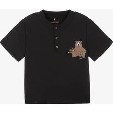116/122 T-shirts Mini Rodini Camp Sp Ss Grandpa - Svart