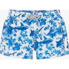 Sportswear Garment Swim Shorts MC2 Saint Barth Shark Print Rick Dick Swim Shorts - Blue/White