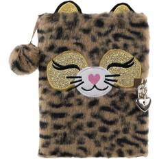 Dagbog Plys Leopard Tinka Med Lås