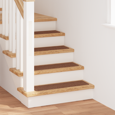 Yellow Stair Carpets vidaXL Stair Mats with Latex Backing Yellow 20x75 cm Yellow, Brown