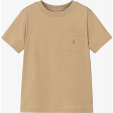 Ralph Lauren T-shirts Children's Clothing Ralph Lauren Boys Beige Cotton Pocket With Pony Logo T-Shirt