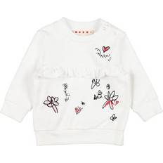 Ruffles Sweatshirts Marni Infant Girl Sweatshirt Cotton - White