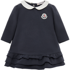3-6M Dresses Children's Clothing Moncler Enfant Ruffled Cotton Dress Girl - Blue