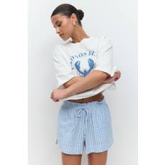 Gina Tricot Dame Shorts Gina Tricot Gingham Shorts - Blue