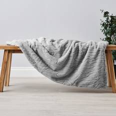 Bergen Embossed Faux Fur Throw 127cm W x 152cm L
