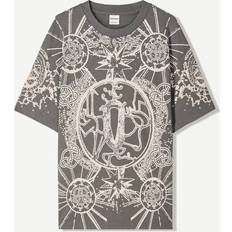 Bershka Overdele Bershka Kortærmet T-shirt Med Print - Grå
