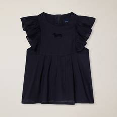 Ruffles Shirts Children's Clothing Harmont & Blaine Shirt With Ruffles And Logo Decoration Navy Blue