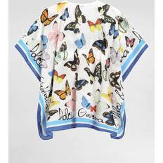 Vestidos Dolce & Gabbana Caftán De Batista Con Estampado De Mariposas Blue