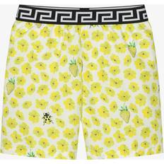 Florals Swim Shorts Versace Boys Printed Swim Shorts - Green/Yellow