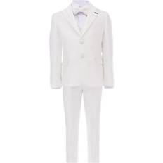Suits Children's Clothing Moustache Peak Lapel Tuxedo Baby Boys - Ivory