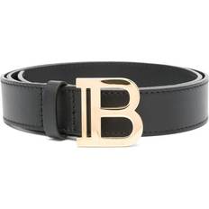 Balmain Accessories Balmain Calfskin Kids Belt with Gold Metal Buckle - Black
