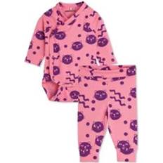 68/74 Øvrige sæt Børnetøj Mini Rodini Babysæt Body Og Bukser - Pink