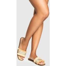 Beige Sandals boohoo Embellished Fringed Sandals - Beige