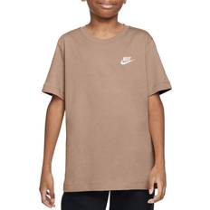 Nike Brown Tops Nike Sportswear Older Kids Cotton T-Shirt - Brown