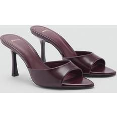 Mango Pepy Pointed Heel Sandals - Burgundy