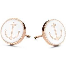 Rose Gold Earrings Ladies Earrings CO88 Collection 8CE-70020 White Rose Gold