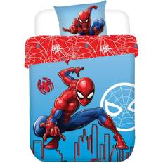 Marvel Spiderman Bedding Multi Patterned Sengesæt 150x210 x 60 Dynebetræk Blå (210x150cm)