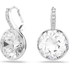 Swarovski Kristall Örhängen Swarovski Millenia Drop Earrings Round Cut Rhodium Plated - White