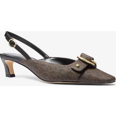 Slingback Pumps Michael Kors Signature Logo Slingback Pump - Brown