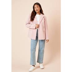 Pink Blazers Dorothy Perkins Petite Tailored Seam Front Detail Blazer - Pink