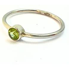 Bali Peridot Rund Sten I Silverring -