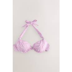 Stribede Bikinier NEXT Bikinioverdel - Lyselilla/Hvid