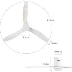 Belysning Takfläktar Hombli Smart Ceiling Fan Light White White Wood
