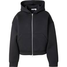 Oversized hoodie Weekday Oversized Scuba Zip-Hoodie - Black