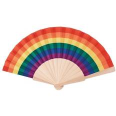 Hand Held Fans Bowfan Rainbow Wooden Handheld Fan