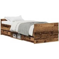 Senge & Madrasser vidaXL Sengestel uden Madras Gammel Træ 75x190 cm Rammeseng