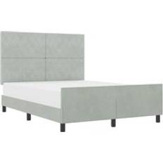 140 cm - 190 cm Rammesenge vidaXL Sengramme Lysegrå 140x190 cm Fløjl Rammeseng
