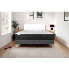 Ensembles de Lit VITALIT Ensemble Matelas Sommier 140 x 200 cm Gris