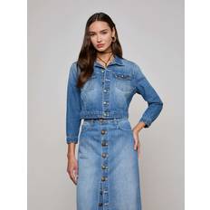 L'agence Koda Cropped Denim Jacket Large - Woodrow