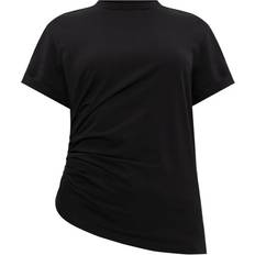 Dam T-shirts Victoria Beckham Bomull T-shirt Med Sidodrapering - Black