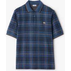 Burberry L Polo Shirts Burberry Check Cotton Polo Shirt - Bay