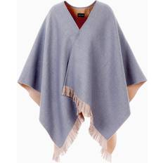 Grey Capes & Ponchos Giorgio Armani Wool Cape With GA Logo