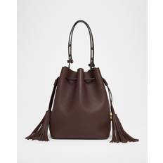 Leather Bucket Bags Valentino Garavani So Seau Tassel Leather Bucket Bag - DK Brown