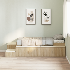 Indbyggede opbevaring Senge vidaXL Sengestel Sonoma Eg 90x200 cm Rammeseng