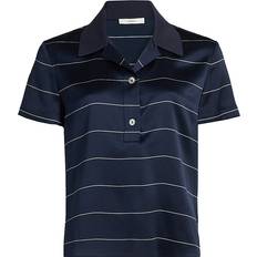 Vince Stripe Knit Collar Polo Shirt - Coastalcream