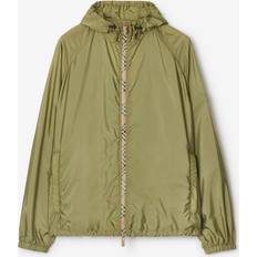 Burberry Men Jackets Burberry Check Trim Nylon Hooded Jacket - Wreath