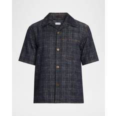 Burberry Oxford Shirts Burberry Relaxed Fit Check Denim Shirt - Navy